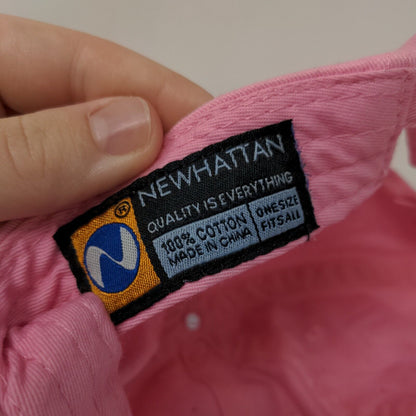 Sea Isle City New Jersey Est 1882 Slideback Hat Pink OSFA Adjustable Embroidered