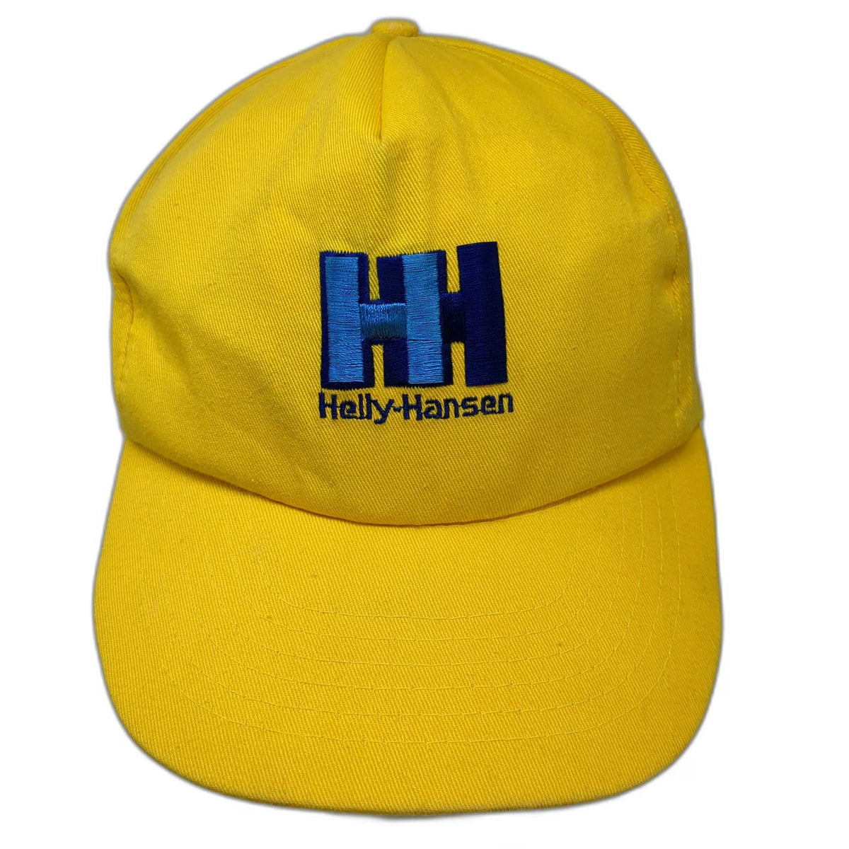 Helly-Hansen 5 Panel Yellow One Size Hat Snapback Embroidered HH Logo Cotton