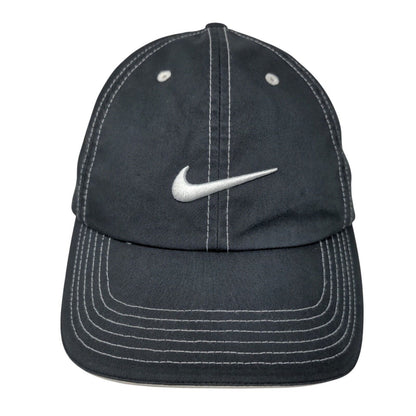 Nike Strapback Golf Hat Black One Size Adjustable Embroidered Swoosh 6 Panel