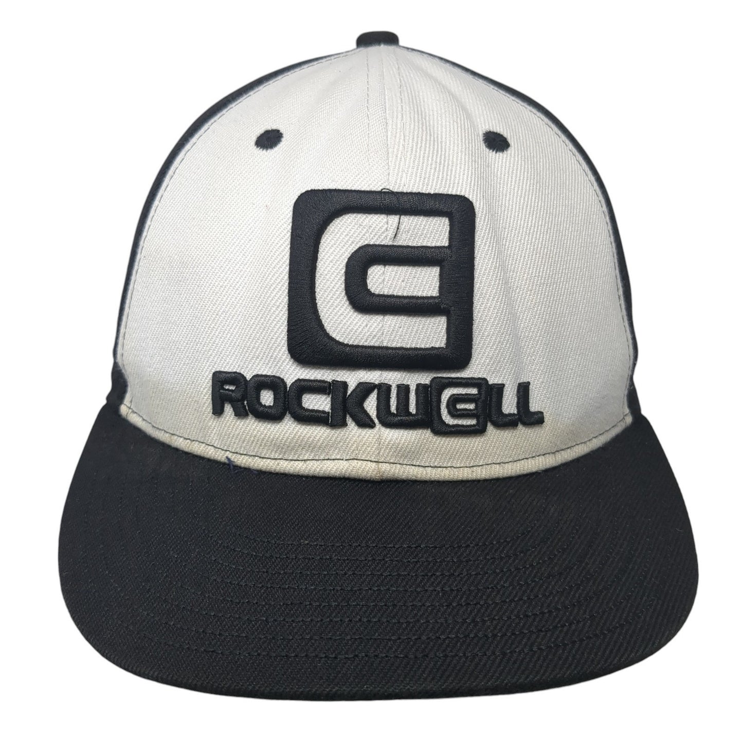 Rockwell Snapback Hat Black One Size Colorblock Adjustable Embroidered