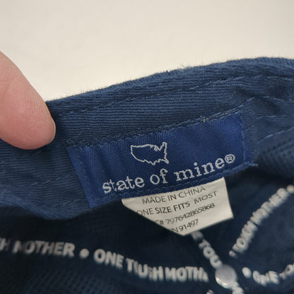 Mom Life Slideback Hat Blue One Size Adjustable State Of Mine 6 Panel