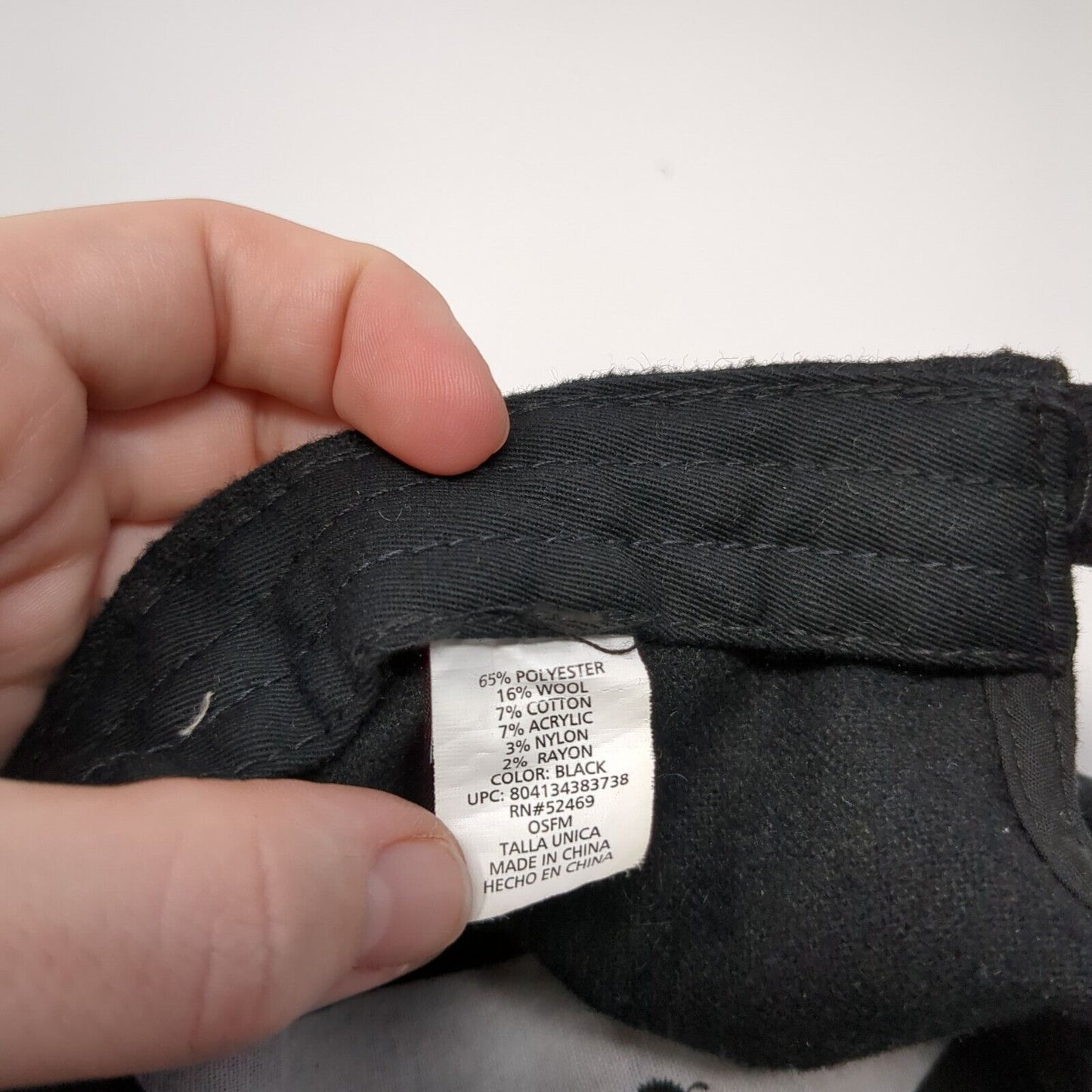 Unbranded Slideback Hat Black One Size Solid Blank 6 Panel Adjustable