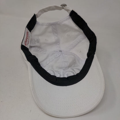 Coke Slideback Hat White OSFM Embroidered Rainbow Letters Coca-Cola