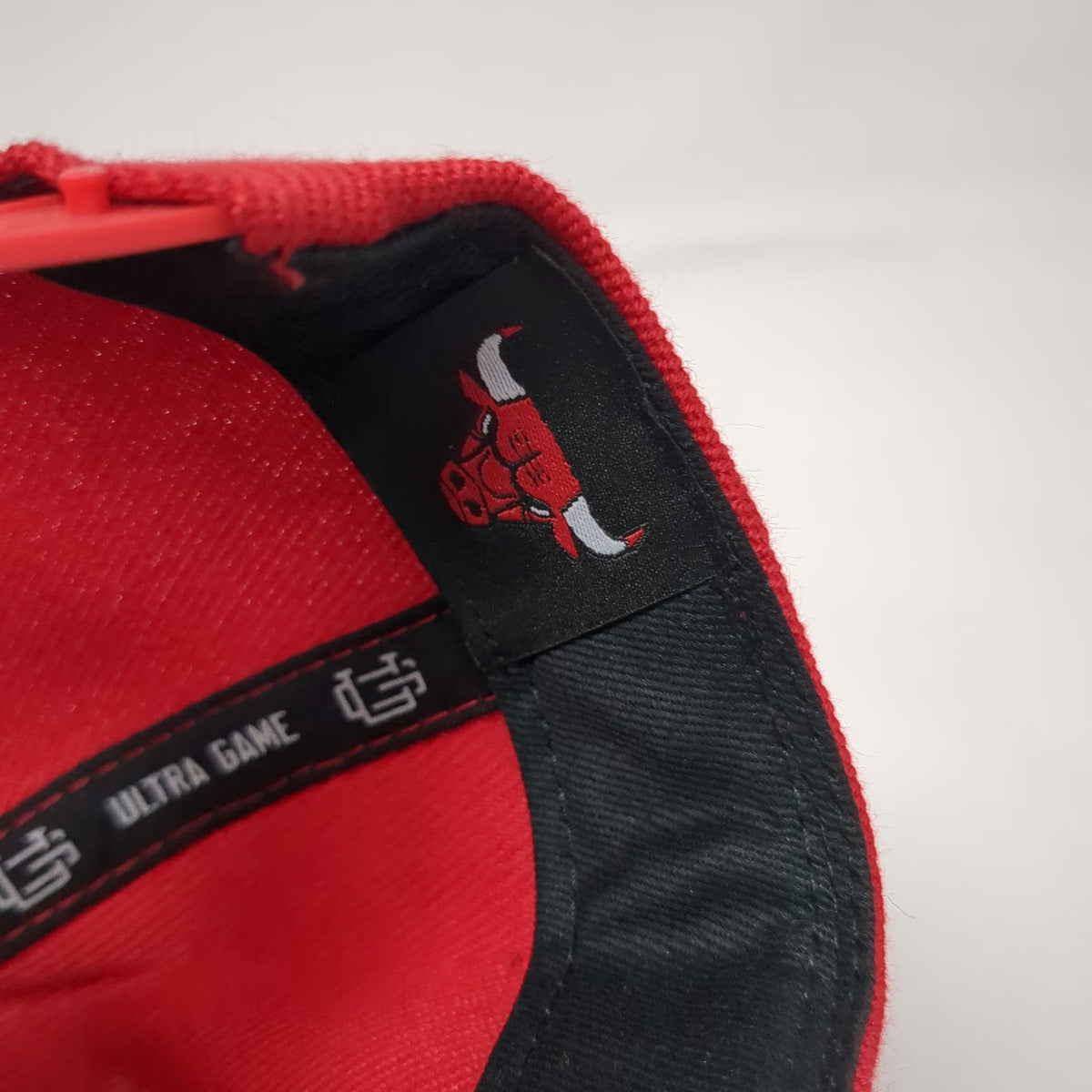 Ultra Game Chicago Bulls NBA Snapback Hat Red One Size 3D Script Logo Flat Brim