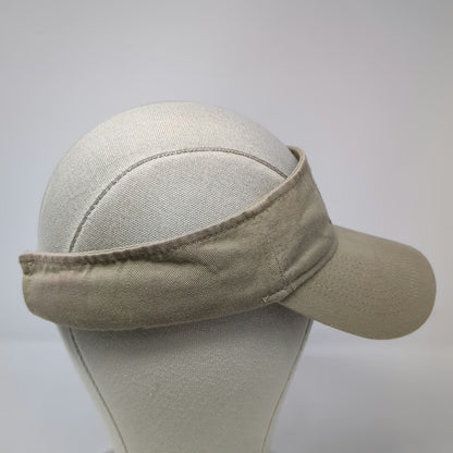 Toppers Visor Beige One Size Embroidered Logo Strapback Cotton Curved Brim Hat
