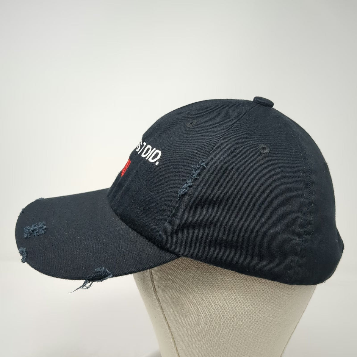 District Baseball Cap Black White Red One Size WE JUST DID 46 Embroidered Hat