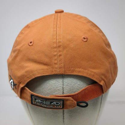 Ahead Baseball Cap Orange One Size PGA Tour Logo American Flag Embroidered Hat