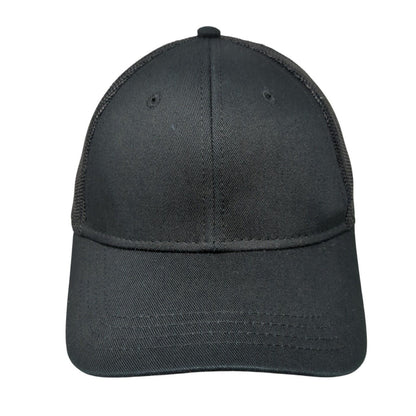 Otto Youth Snapback Trucker Hat Black One Size Adjustable Mesh Back Blank