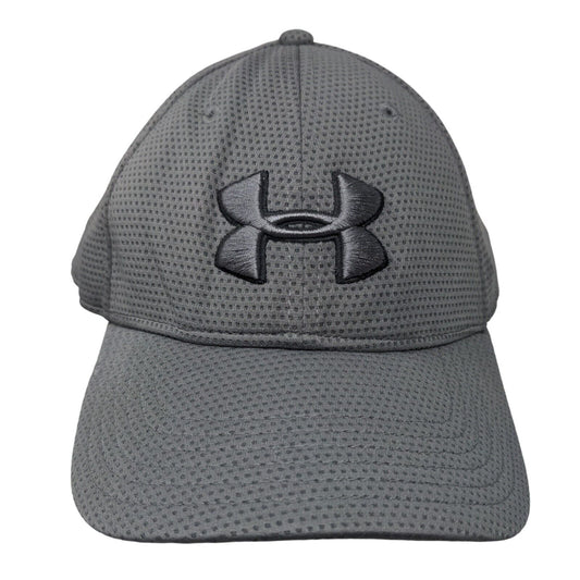 Under Armour Fitted Hat Gray XL/XXL Lightweight Breathable Vented Holes 6 Panel