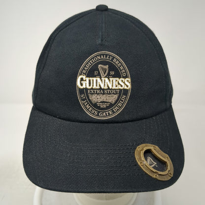 Guinness 5 Panel Black One Size Bottle Opener Brim Stout St James Gate Hat