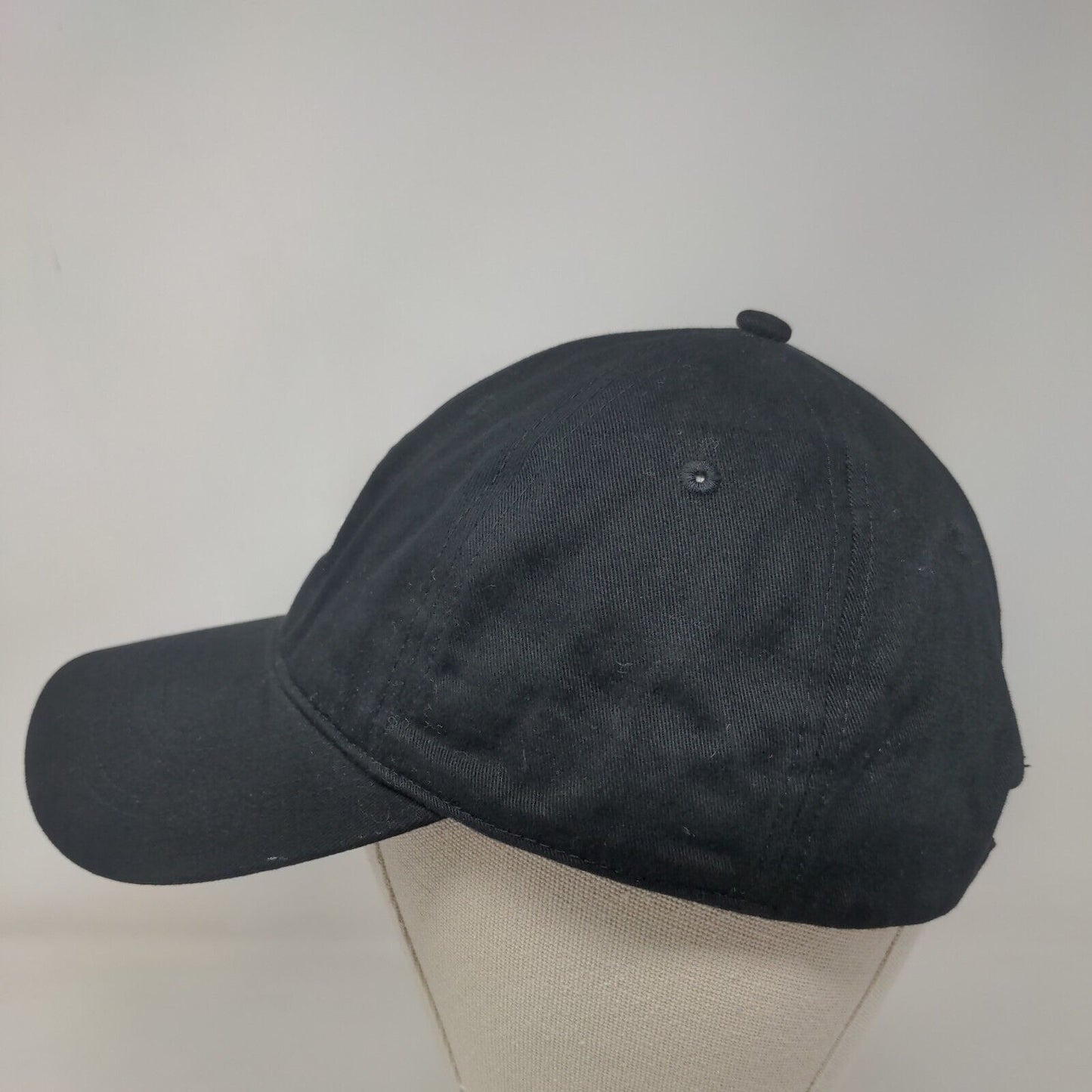 Minnie Mouse Slideback Hat Black One Size Adjustable Embroidered Disney