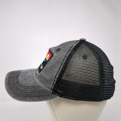 Eagle Cap Snapback Trucker Hat Gray OS Adjustable Embroidered Mesh Back Legacy
