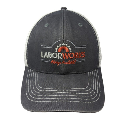 Laborworks Always Available Strapback Mesh Back Trucker Hat Gray One Size