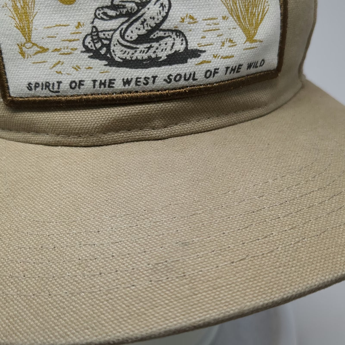 Sendero Provisions Co. 5 Panel Brown Hat One Size Rattlesnake West Snapback