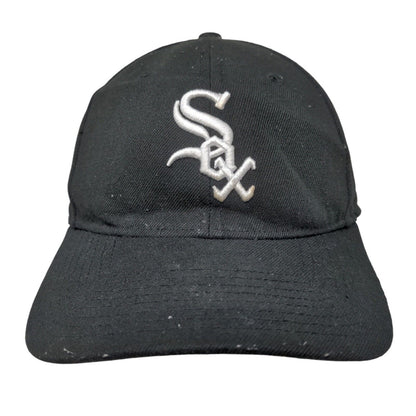 New Era Men's Strapback 9Forty Hat Black OSFM Embroidered Chicago White Sox Logo