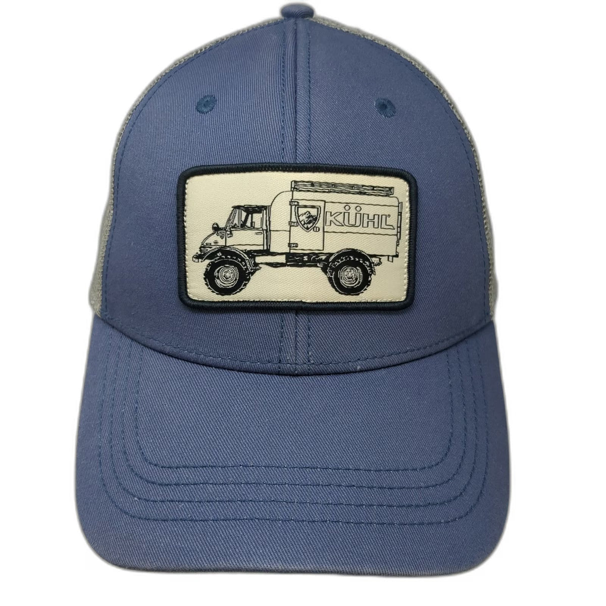 KÜHL Trucker Hat Blue One Size Mesh Back Snapback Off-Road Vehicle Patch Utah