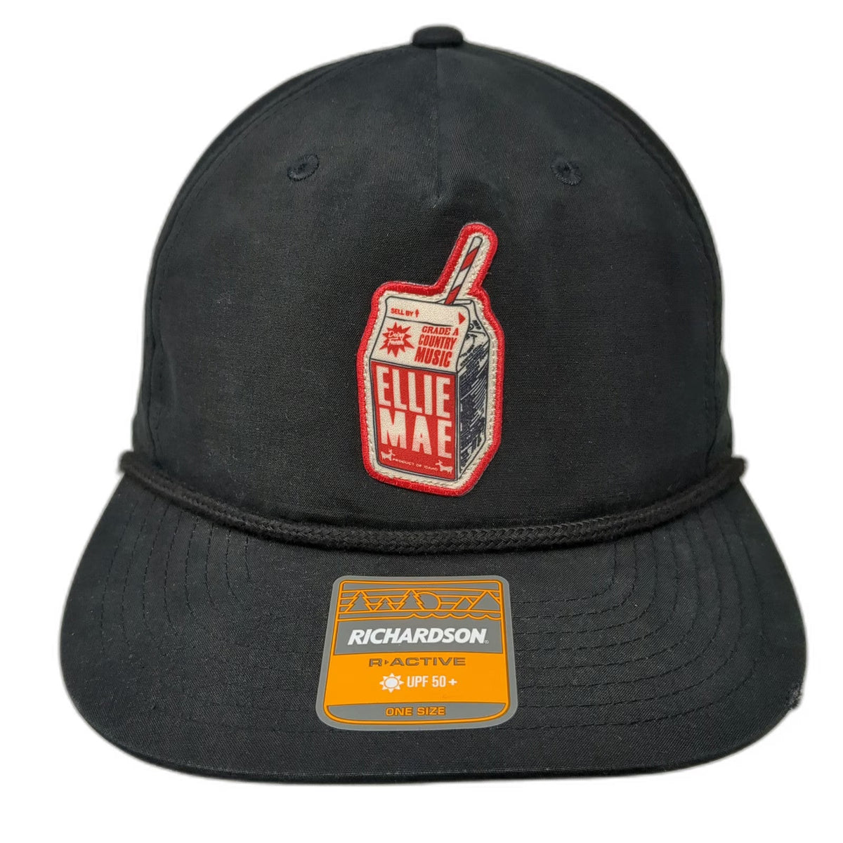 Richardson 5 Panel Black One Size Ellie Mae Country Music Milk Carton Rope Hat