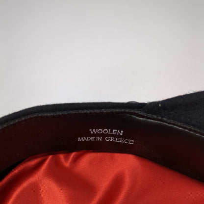 Nautilus Caps Greek Captain's Cap Wool Rope Black Size 7 3/8 Piraeus