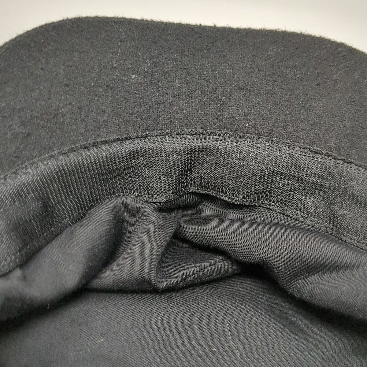 Universal Thread Army Cap Black One Size Wool Blend Elastic Back Cadet Hat Solid