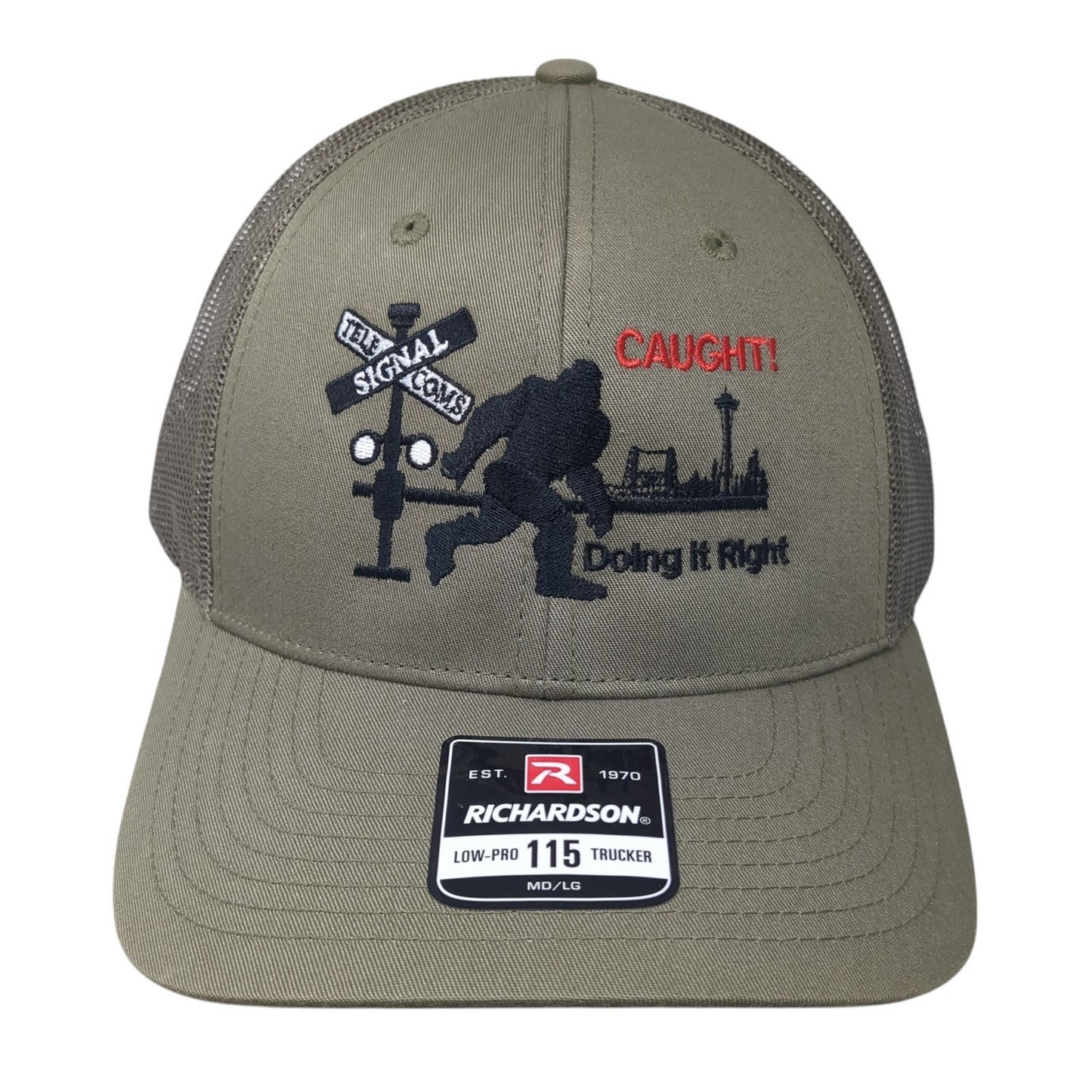 Telecoms Signal Doing It Right Trucker Hat Green L Adjustable Mesh Richardson