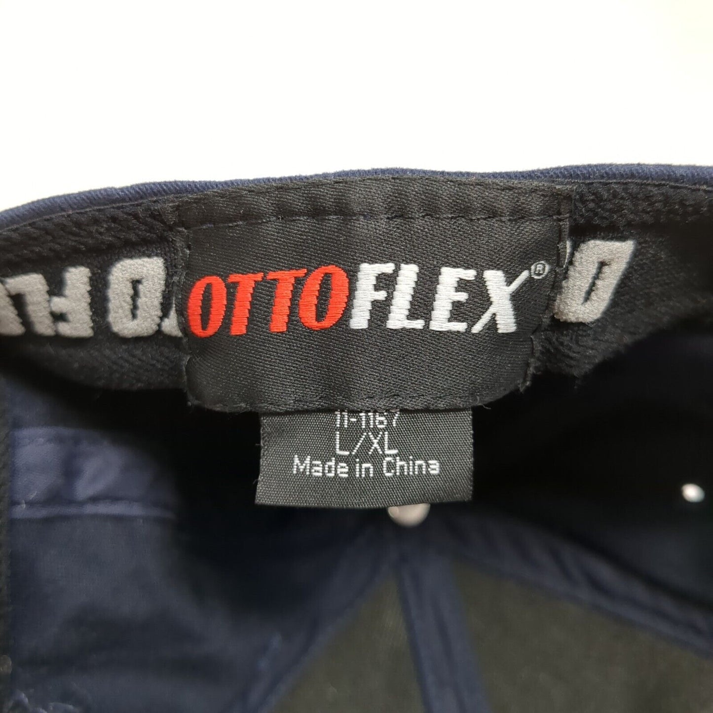 Lazy Bear Ranch Fitted Hat Blue L/XL Embroidered Otto Flex 6 Panel
