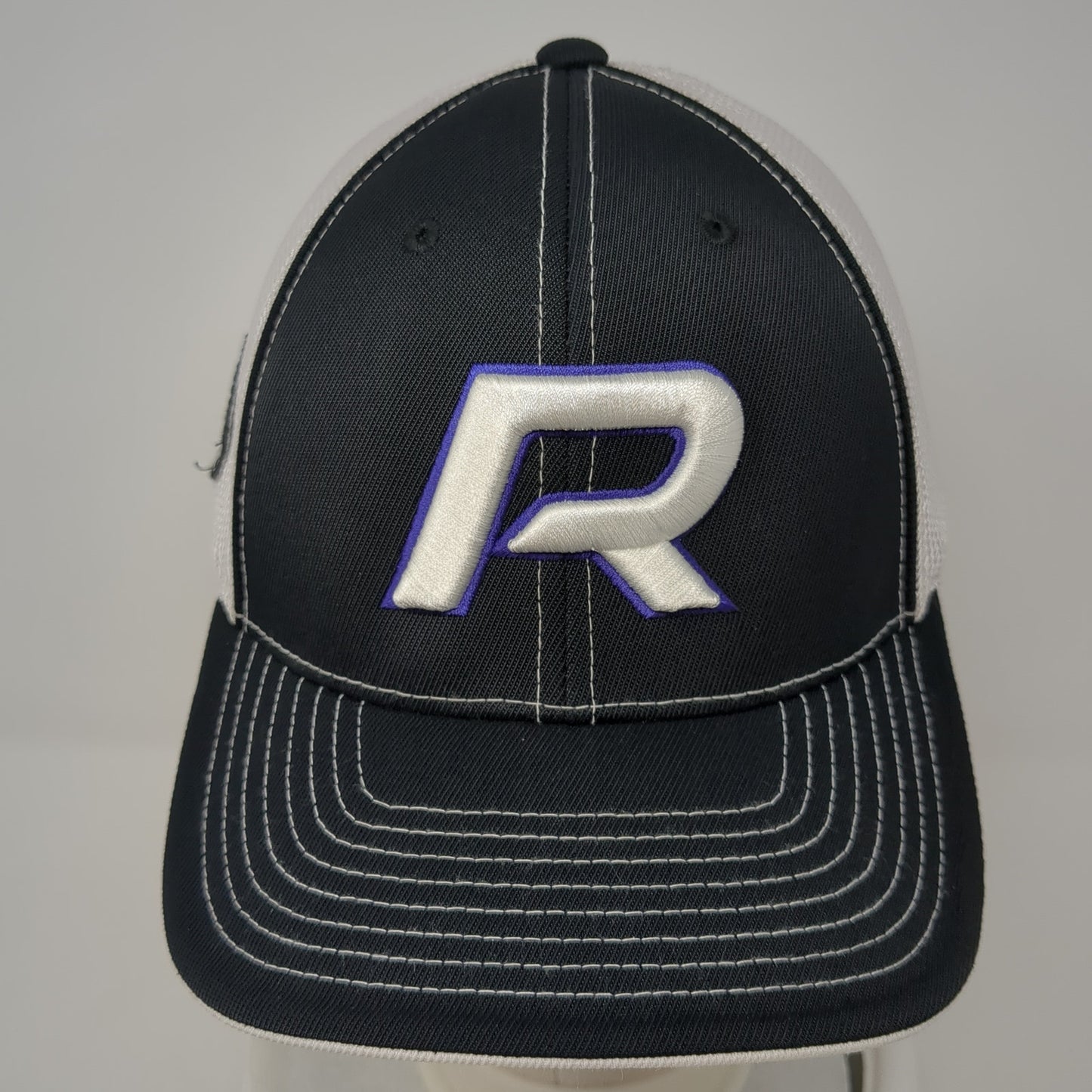 Rocky Herb Fitted Trucker Hat Black 8 Embroidered Mesh Back Pacific Headwear