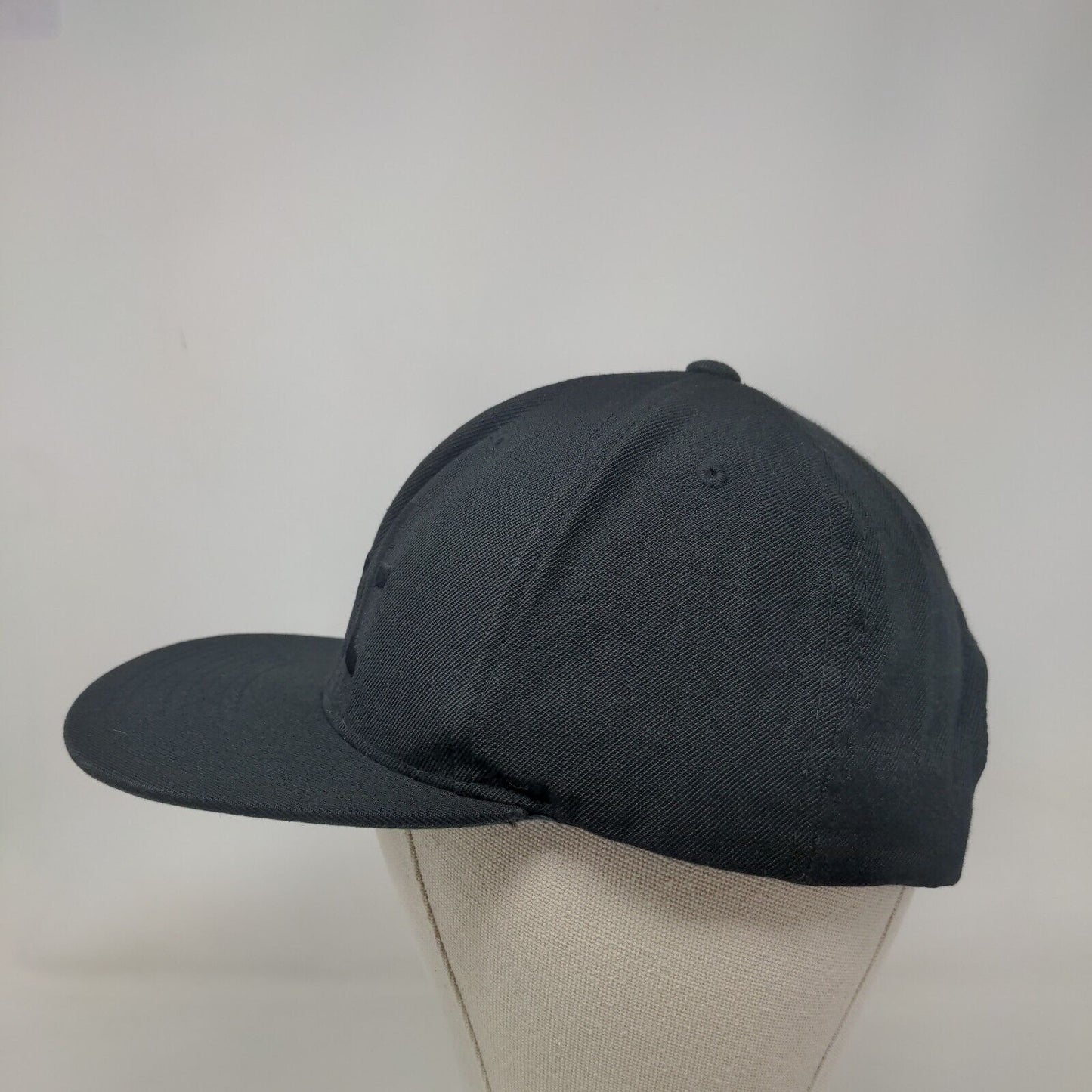 MT Logo Snapback Hat Black One Size Embroidered The Classics Yupoong