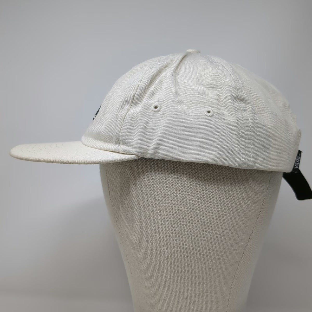 Vans Baseball Cap White One Size Barbed Wire Strapback Cotton Twill Logo Hat