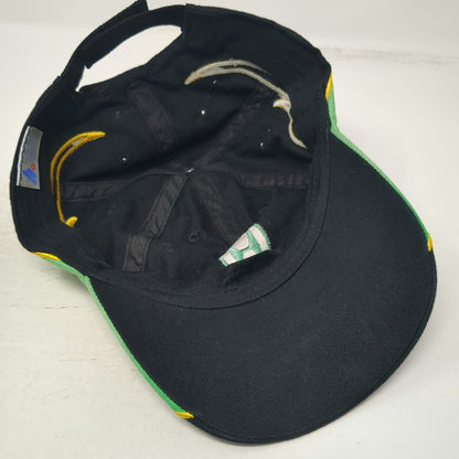 Baseball Cap Black Green Yellow One Size Honda Logo Flames Strapback Cotton hat