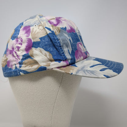 Ducks Unlimited Trucker Hat Blue Floral Print Snapback One Size Embroidered