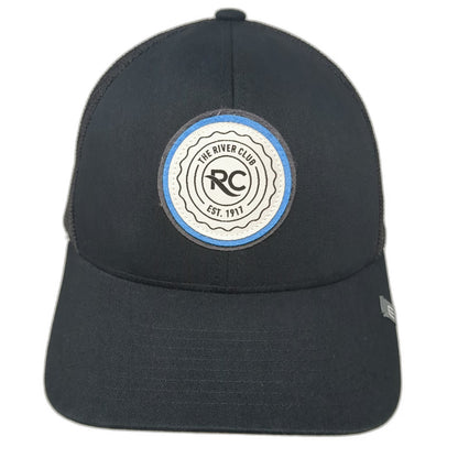 Travis Mathew Trucker Hat Black One Size River Club Mesh Snapback Golf 110 Patch