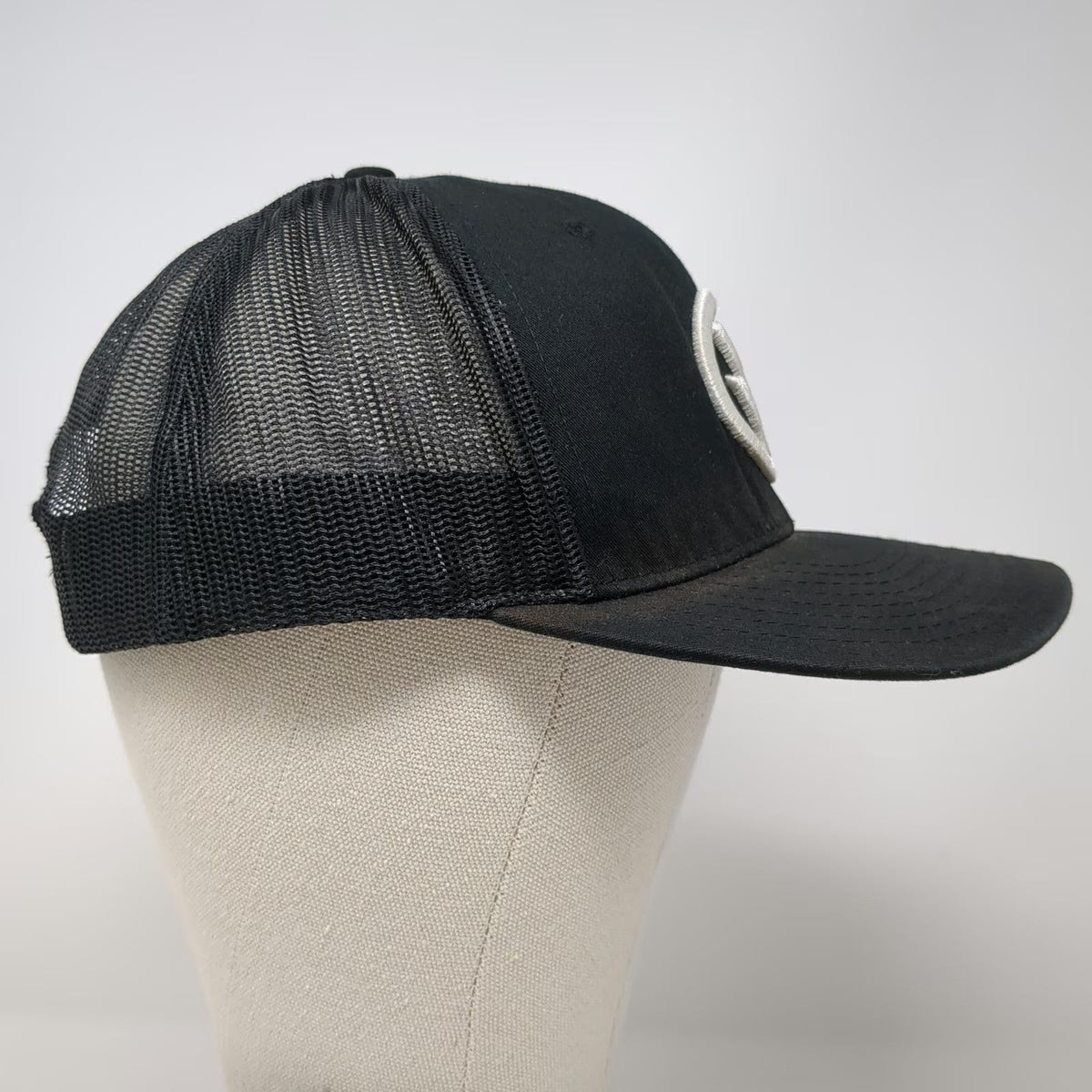 Richardson Trucker Hat Black One Size Yee Yee Logo Mesh Back Snapback Apparel