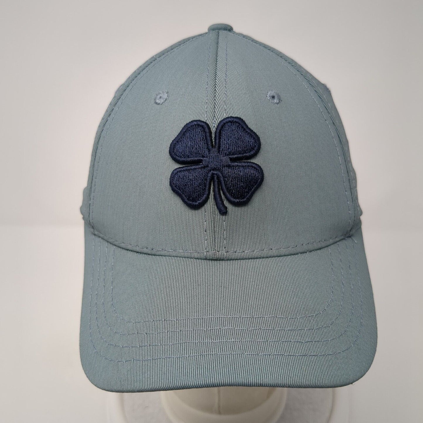 Live Lucky Fitted Hat Gray S/M Embroidered Vented Holes 6 Panel Black Clover