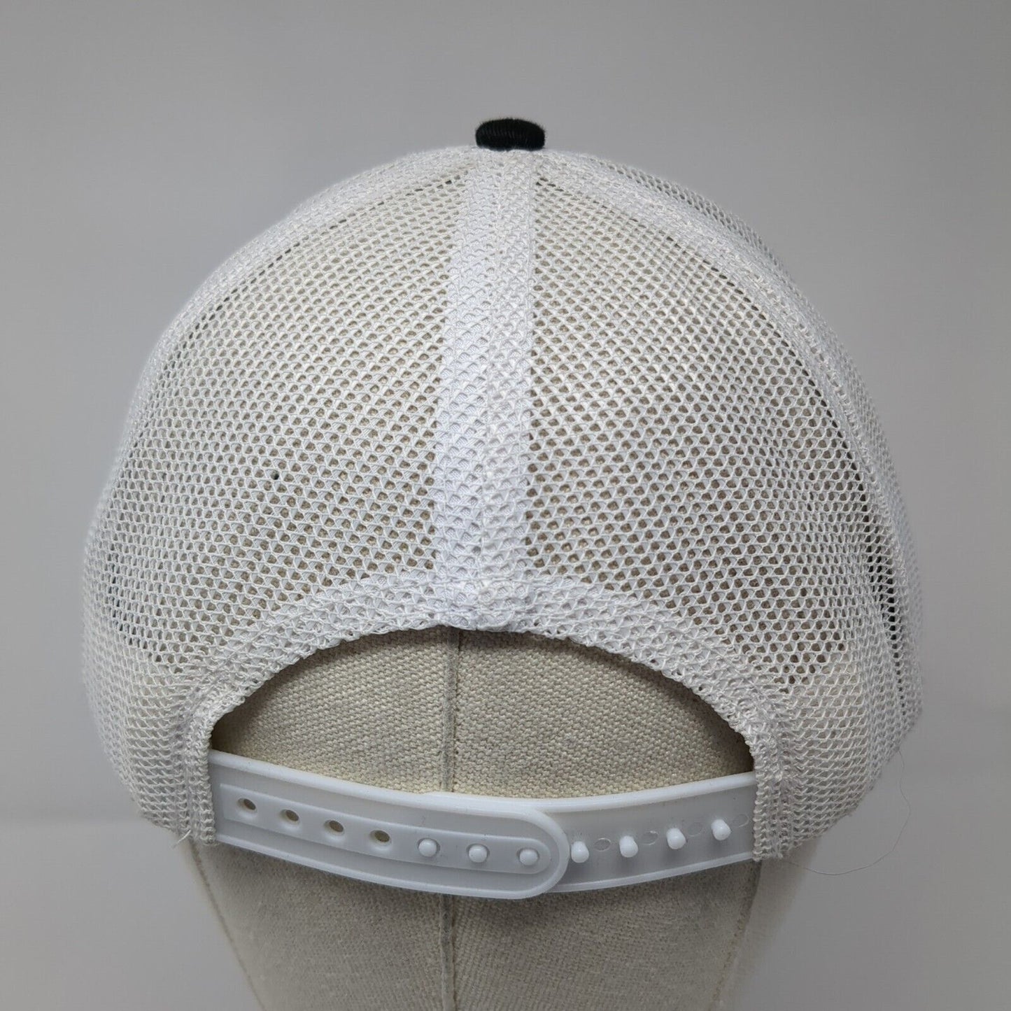 Builders First Source Snapback Trucker Hat Black OS Adjustable Mesh Back Ivory