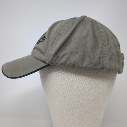 Mountain Boy Sledworks Baseball Cap Brown One Size Strapback Hat Blue Trim Sewn