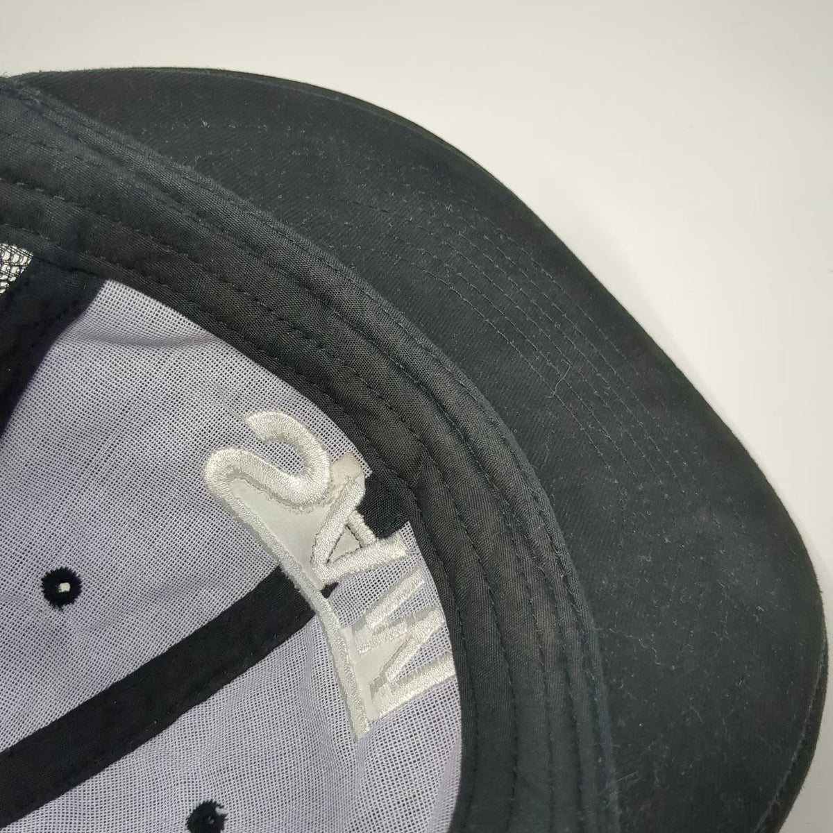 Apollo Trucker Hat Black One Size SAM Logo Snapback Mesh Back Structured Cap