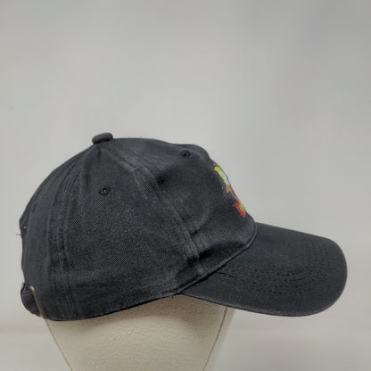Fox Slideback Hat Black One Size Adjustable Vent Holes 6 Panel