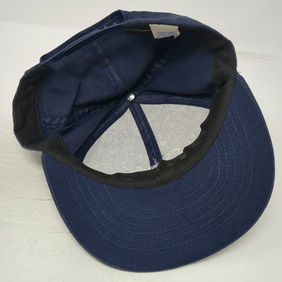Blue Snapback Hat Made in USA Crowder Graphic Embroidered 6 Panel Cap Vintage OS