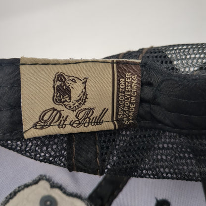 San Antonio Snapback Trucker Hat Black One Size Adjustable Mesh Back Pit Bull