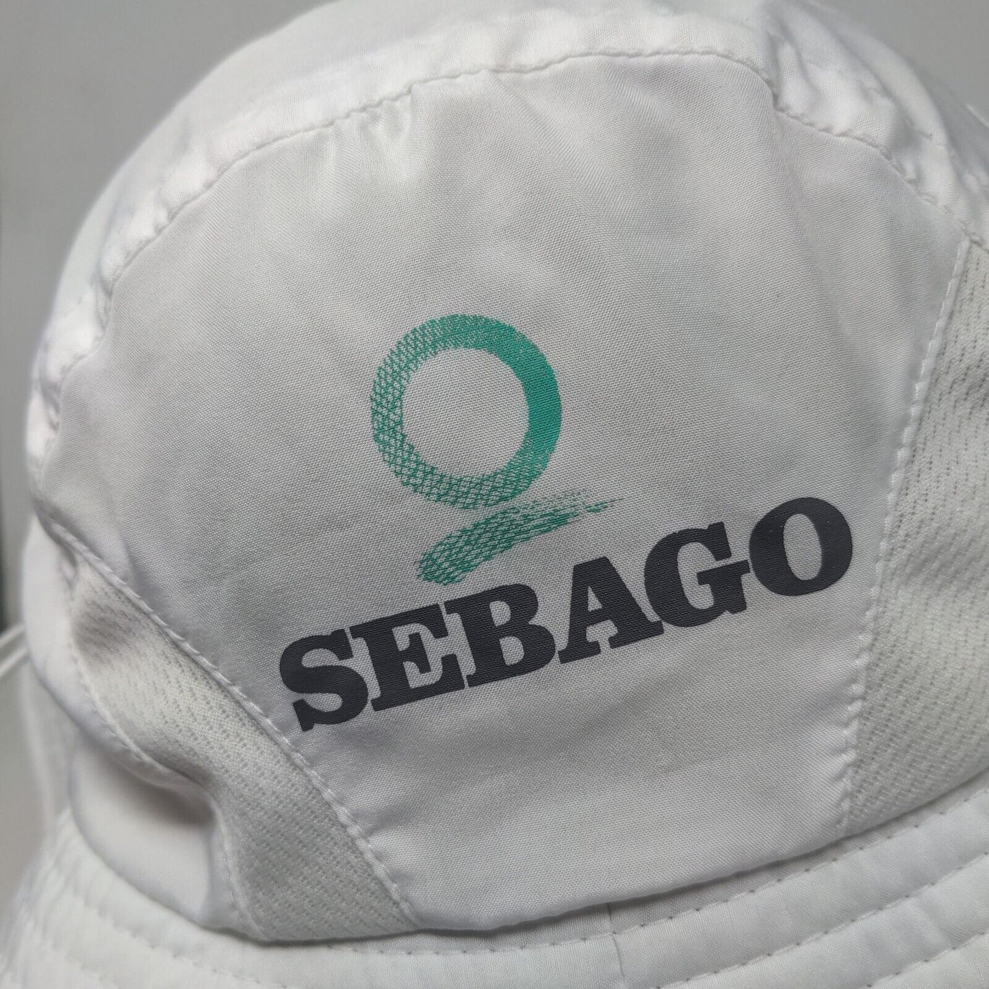 Sebago Men's Wide Brim Sun Hat White Size OS Graphic Quantum Logo Polyester