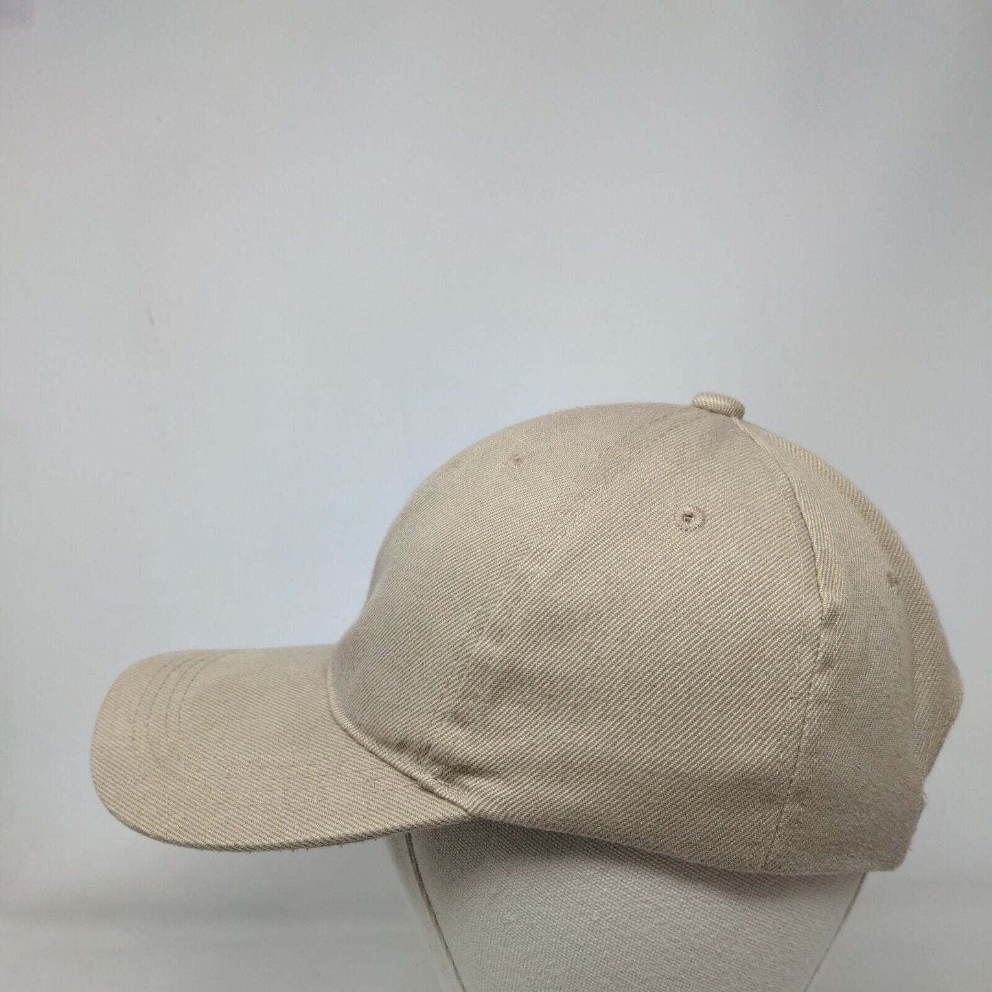 Unbranded Strapback Hat Tan One Size Solid Adjustable Blank 6 Panel