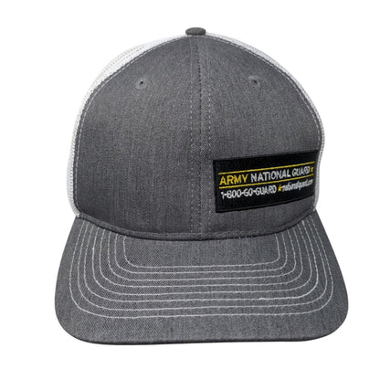 Army National Guard 1-800- Go-Guard Snapback Trucker Hat Gray OSFA Adjustable