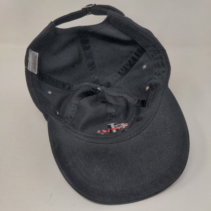 FL Florida Slideback Hat Black OSFA Adjustable Embroidered Vented Holes 6 Panel