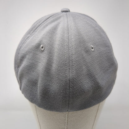 Volcom Stone Patch Fitted Hat Gray L/XL Solid 6 Panel Vent Holes