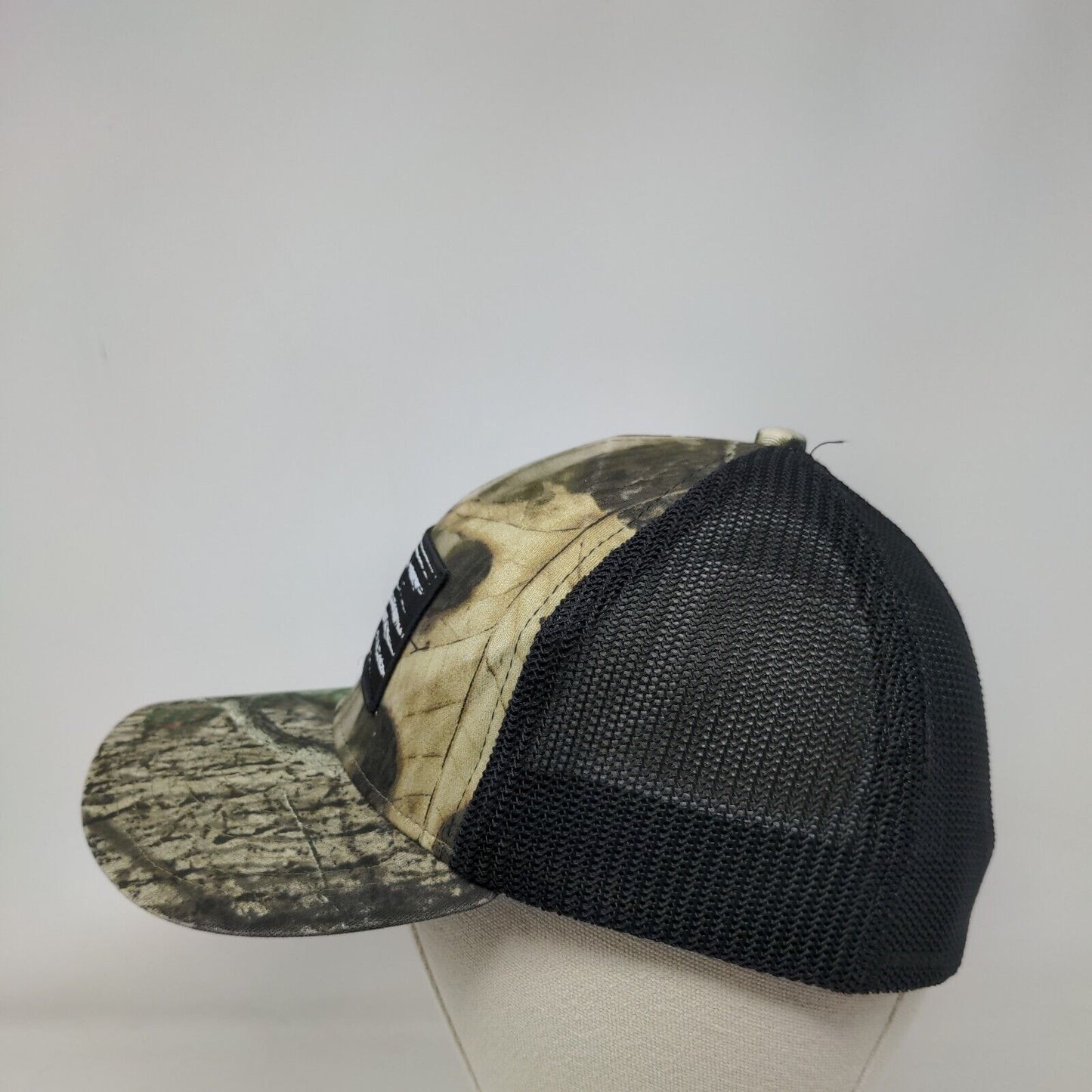 American Flag Fitted Trucker Hat Camouflage OS Mesh Back Patriotic Authentic