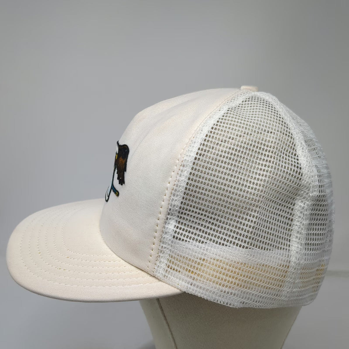 NRA Trucker Hat White One Size Bill of Rights 1791-1991 Eagle Rifle USA Made