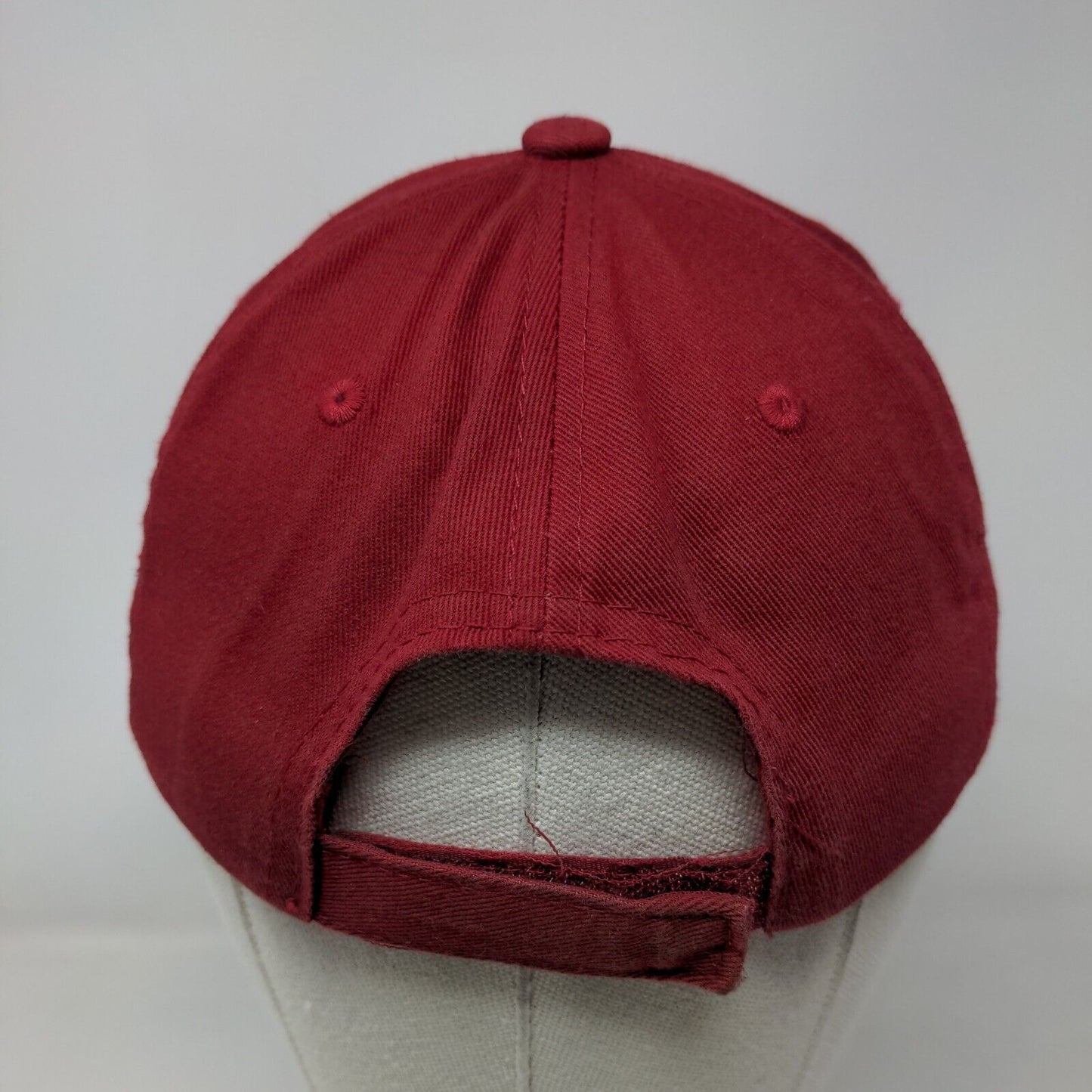 Roma 753 A.C Strapback Hat Red One Size Embroidered 6 Panel Italia