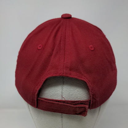 Roma 753 A.C Strapback Hat Red One Size Embroidered 6 Panel Italia