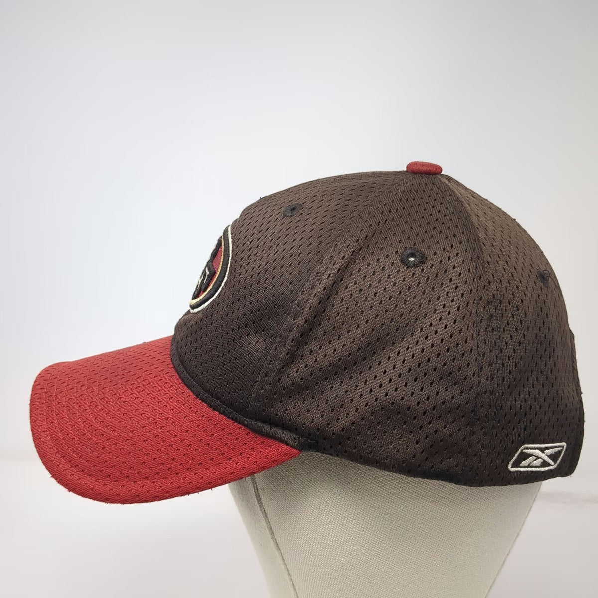 San Francisco 49ers NFL Reebok Cap Brown Red One Size Mesh Breathable Logo Hat