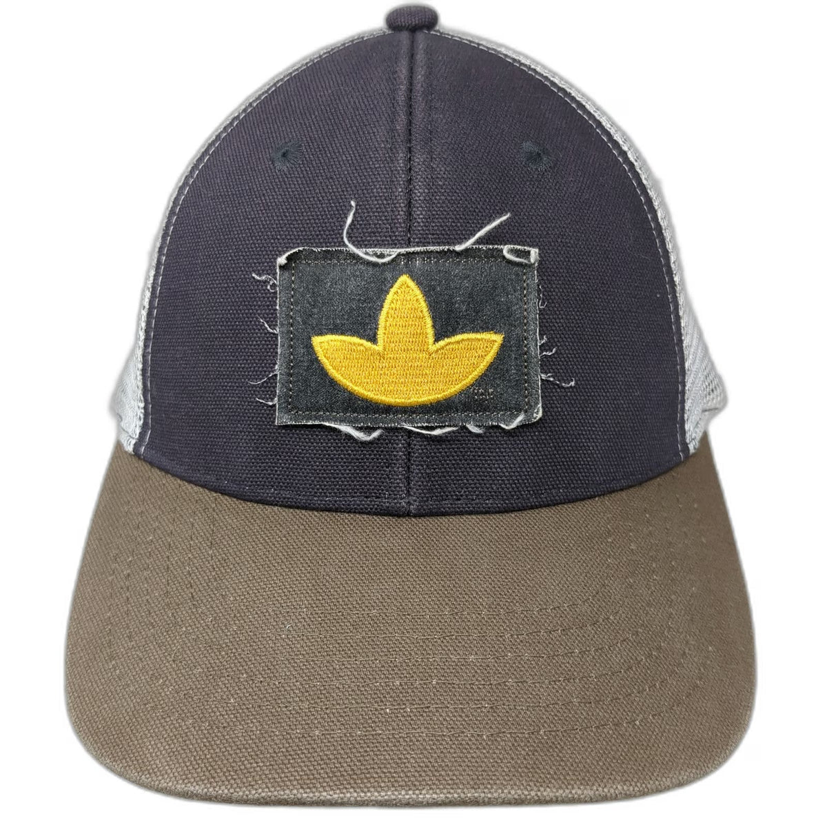 K-Products Trucker Hat Black Brown White Yellow One Size Simplot Mesh Back
